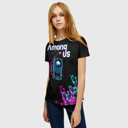 Женская футболка 3D Among Us, цвет 3D печать - фото 3
