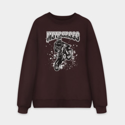 Мужской свитшот oversize без начеса хлопок Мотокросс art