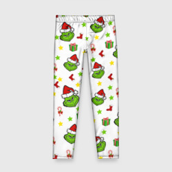 Детские леггинсы 3D Гринч паттерн