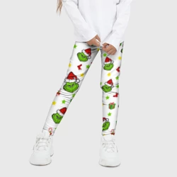 Детские леггинсы 3D Гринч паттерн - фото 2