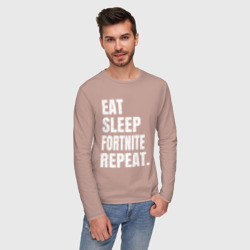 Мужской лонгслив хлопок EAT sleep Fortnite repeat - фото 2