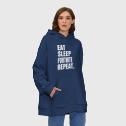 Худи SuperOversize хлопок EAT sleep Fortnite repeat - фото 2