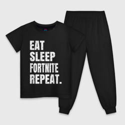 Детская пижама хлопок EAT sleep Fortnite repeat