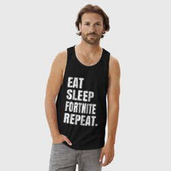 Мужская майка хлопок EAT sleep Fortnite repeat - фото 2