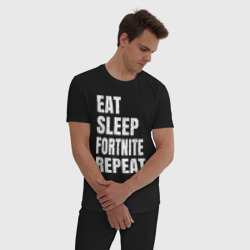 Мужская пижама хлопок EAT sleep Fortnite repeat - фото 2