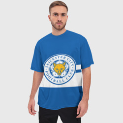 Мужская футболка oversize 3D Leicester city - фото 2