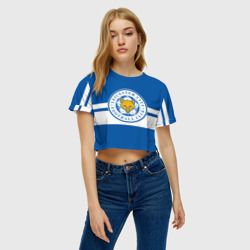 Женская футболка Crop-top 3D Leicester city - фото 2