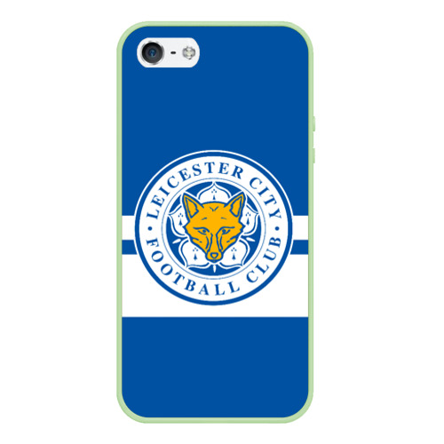 Чехол для iPhone 5/5S матовый Leicester city, цвет салатовый