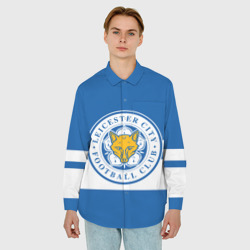 Мужская рубашка oversize 3D Leicester city - фото 2