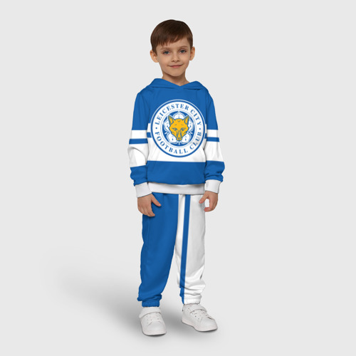 Детский костюм с толстовкой 3D Leicester city, цвет белый - фото 3