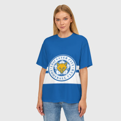Женская футболка oversize 3D Leicester city - фото 2