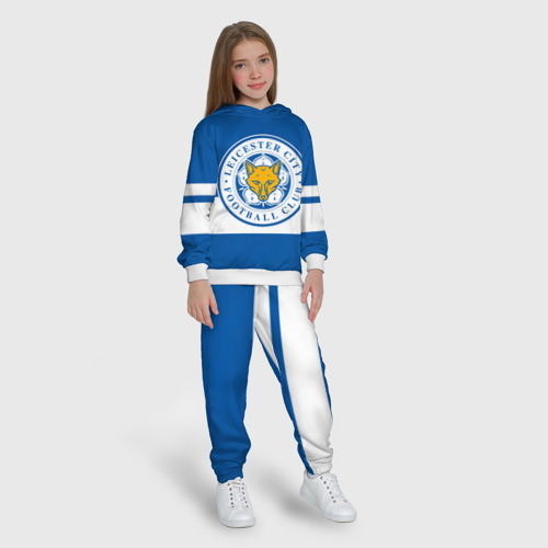 Детский костюм с толстовкой 3D Leicester city, цвет белый - фото 5