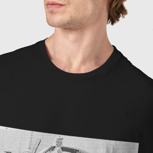 Мужская футболка хлопок Porshe, цвет черный - фото 6