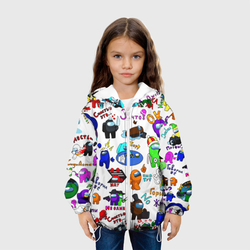Детская куртка 3D Among Us stickerbombing, цвет белый - фото 4