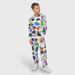 Детский костюм 3D Among Us stickerbombing - фото 2