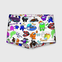 Детские купальные плавки 3D Among Us stickerbombing