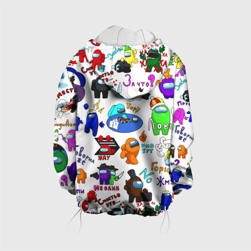 Детская куртка 3D Among Us stickerbombing, цвет белый - фото 2