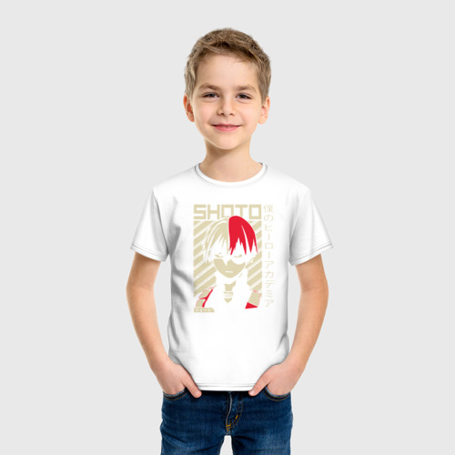 Детская футболка хлопок с принтом Моя геройская академия, фото на моделе #1