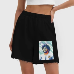 Женские шорты oversize футер хлопок Марадона золотой мальчик - фото 2