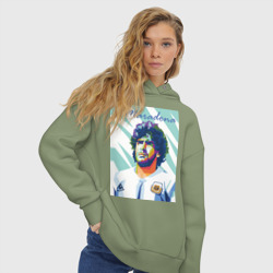 Женское худи Oversize хлопок Марадона золотой мальчик - фото 2