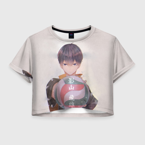 Женская футболка Crop-top 3D Haikyuu!!  Tobio, цвет 3D печать