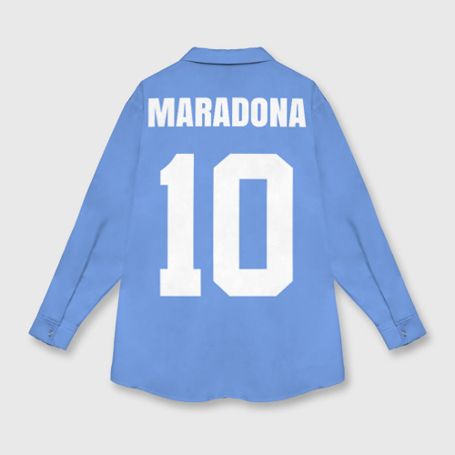 Мужская рубашка oversize 3D Диего Марадона Наполи, цвет белый - фото 2