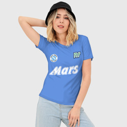 Женская футболка 3D Slim Диего Марадона Наполи - фото 2