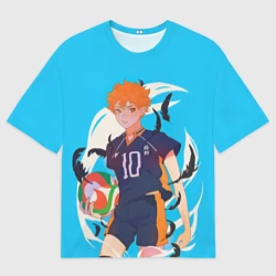 Женская футболка oversize 3D Хината