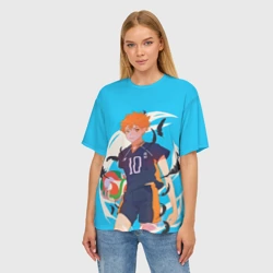 Женская футболка oversize 3D Хината - фото 2