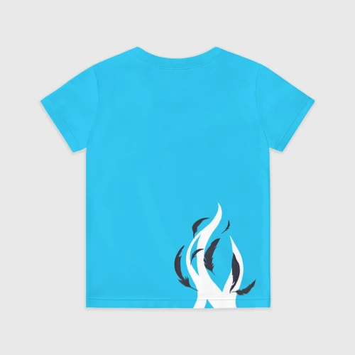 Детская футболка 3D с принтом Хината, вид сзади #1