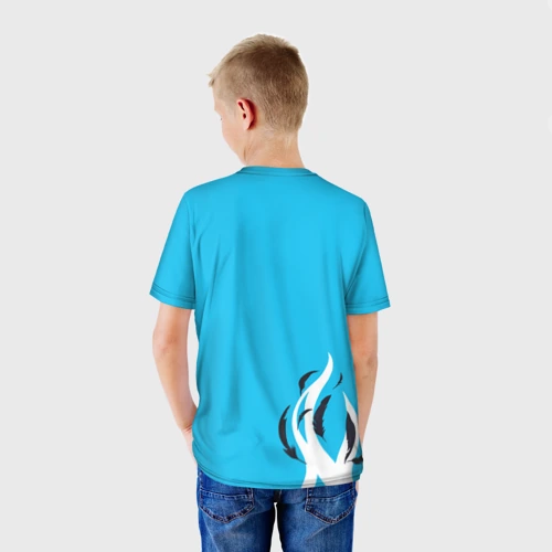 Детская футболка 3D с принтом Хината, вид сзади #2