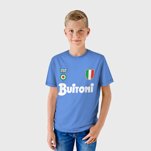 Детская футболка 3D Диего Марадона Наполи Ретро, цвет 3D печать - фото 3