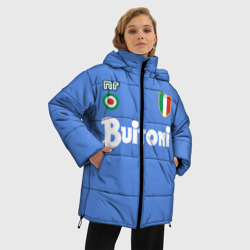 Женская зимняя куртка Oversize Диего Марадона Наполи Ретро - фото 2