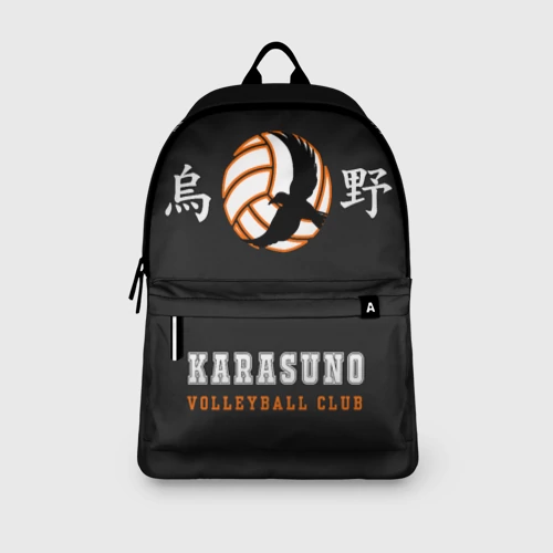 Рюкзак 3D с принтом Karasuno мячик, вид сбоку #3