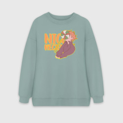 Женский свитшот oversize без начеса хлопок Nice recieve