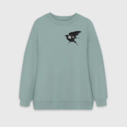 Женский свитшот oversize без начеса хлопок Karasuno Karasuno High