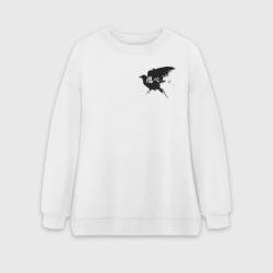 Женский свитшот oversize без начеса хлопок Karasuno Karasuno High