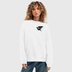 Женский свитшот oversize без начеса хлопок Karasuno Karasuno High - фото 2