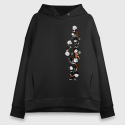 Женское худи Oversize хлопок Команда Haikyuu