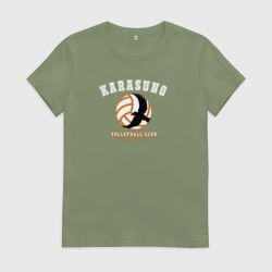 Женская футболка хлопок Karasuno volleyball