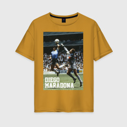Женская футболка хлопок Oversize Диего Армандо Марадона