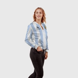 Женский бомбер 3D Diego Maradona 10 - автограф - фото 2