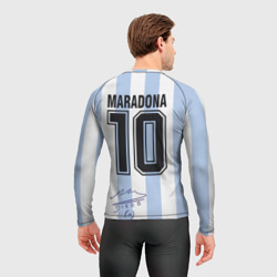 Мужской рашгард 3D Diego Maradona 10 - автограф - фото 2