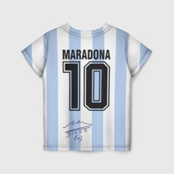 Детская футболка 3D Diego Maradona 10 - автограф