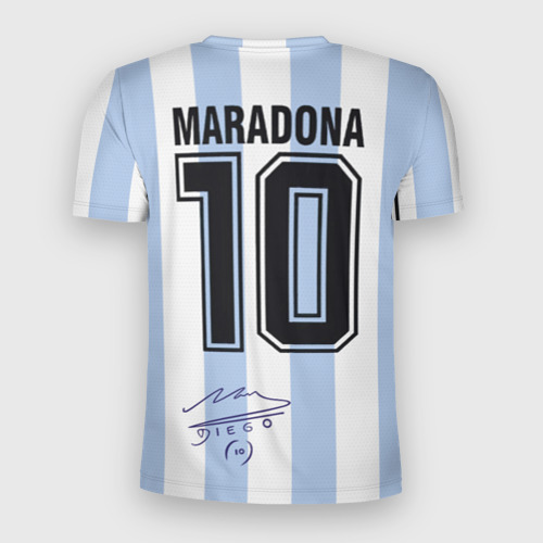 Мужская футболка 3D Slim Diego Maradona 10 - автограф, цвет 3D печать - фото 2