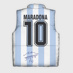 Мужской жилет утепленный 3D Diego Maradona 10 - автограф
