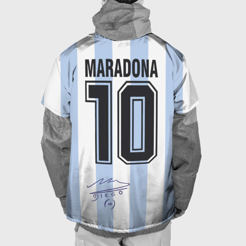 Накидка на куртку 3D Diego Maradona 10 - автограф, цвет 3D печать - фото 2