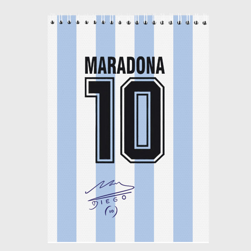 Скетчбук Diego Maradona 10 - автограф, цвет белый - фото 2