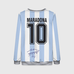 Женский свитшот 3D Diego Maradona 10 - автограф