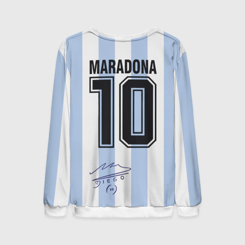 Мужской свитшот 3D Diego Maradona 10 - автограф, цвет белый - фото 2